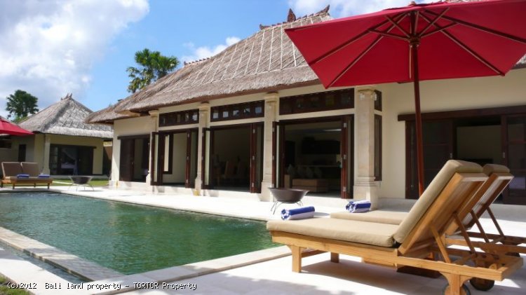 Tropical 4 bedroom villa for sale Seminyak pool bar